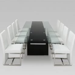 VIG Dining Room Modrest Lisbon - Extendable Glass Dining Table