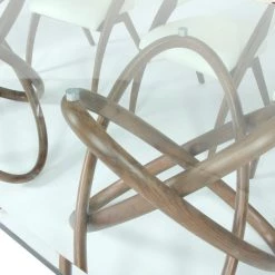 VIG Dining Room Modrest Mason Modern Glass & Walnut Dining Table