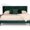 VIG Beds & Headboards Nova Domus Durango Modern Green Fabric & Walnut Bed