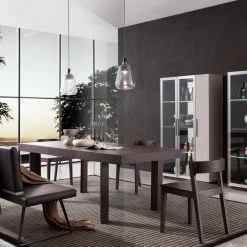 VIG Modrest Union Modern Brown Leatherette Dining Bench Bedroom