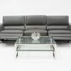 VIG Living Room Divani Casa Maine Modern Grey Eco-Leather Sofa W/ Electric Recliners