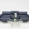 VIG Divani Casa Maine Modern Blue Eco-Leather Sofa W/ Electric Recliners