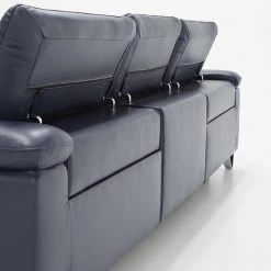 VIG Divani Casa Maine Modern Blue Eco-Leather Sofa W/ Electric Recliners