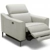 VIG Living Room Divani Casa Eden - Modern Grey Leather Armchair