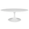 Modway Living Room Lippa 42" Oval-Shaped Wood Top Coffee Table In White