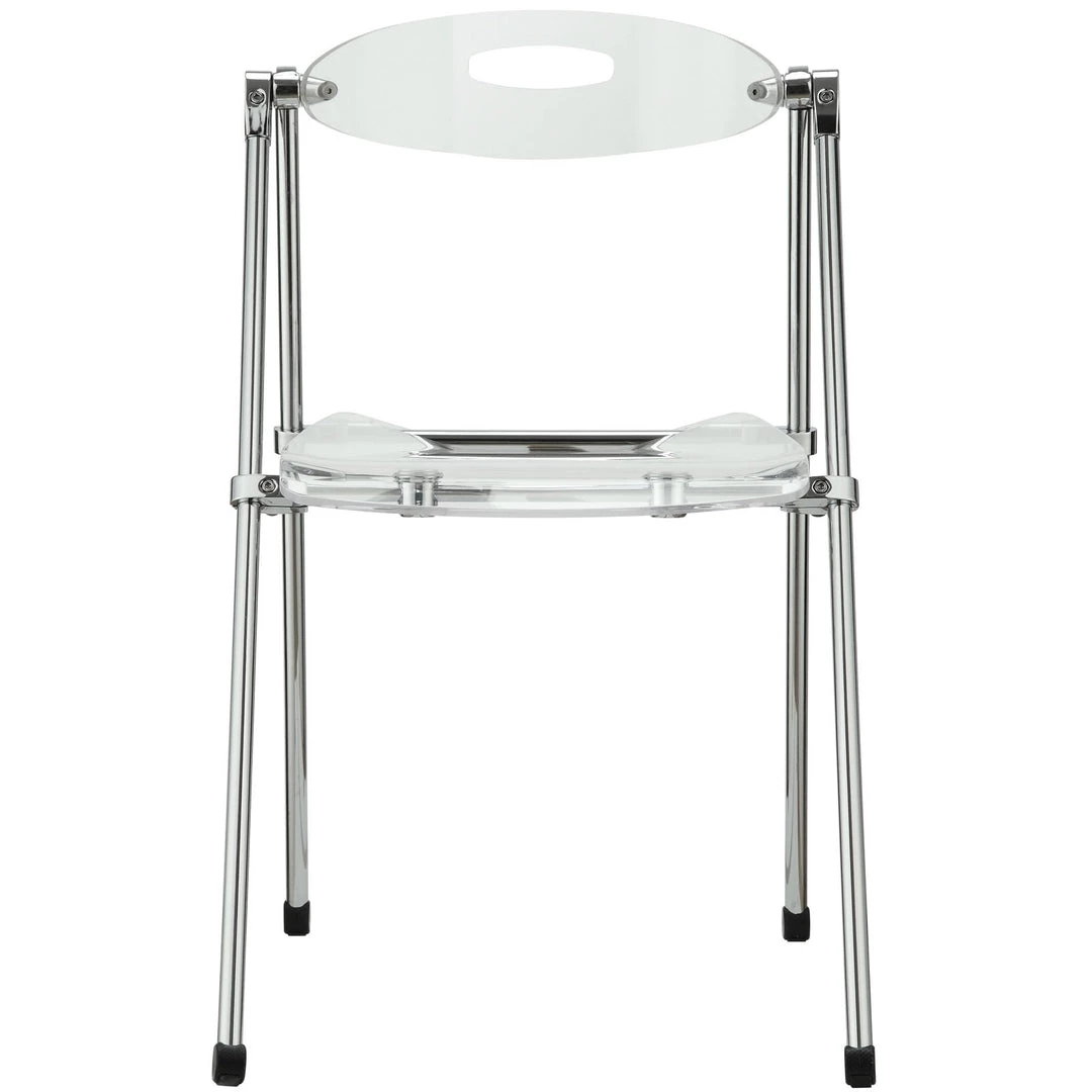 Modway Dining Room Telescope Folding Chair In Clear