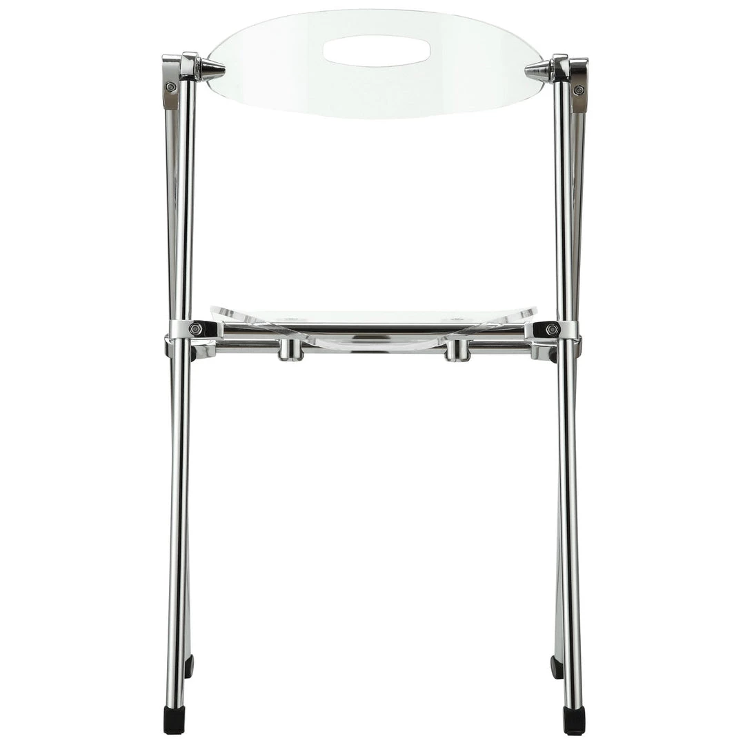 Modway Dining Room Telescope Folding Chair In Clear