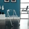 Modway Dining Room Telescope Folding Chair In Clear