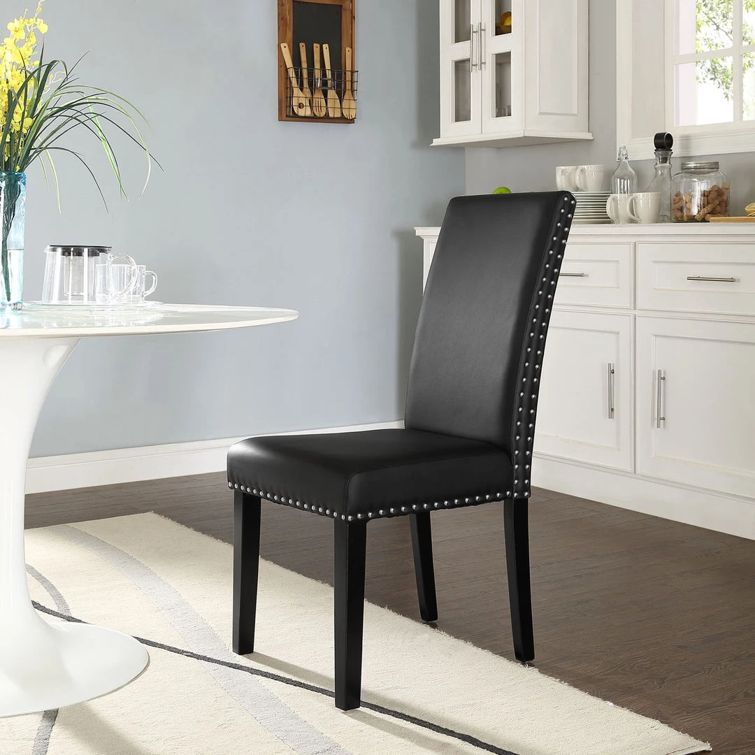 Modway Parcel Dining Faux Leather Side Chair Dining Room