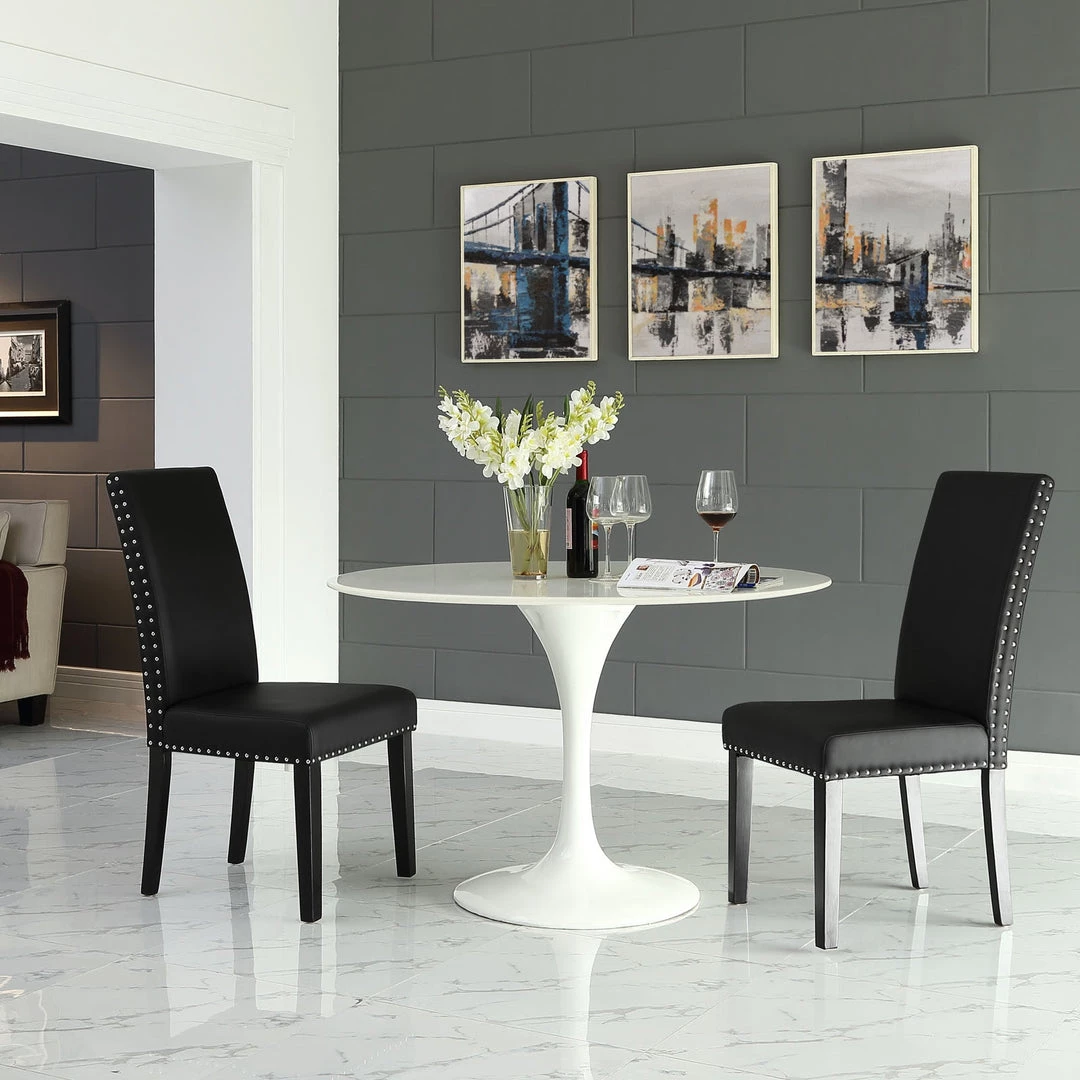 Modway Parcel Dining Faux Leather Side Chair Dining Room