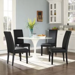 Modway Parcel Dining Faux Leather Side Chair Dining Room