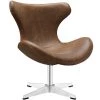 Modway Helm Lounge Chair In Brown