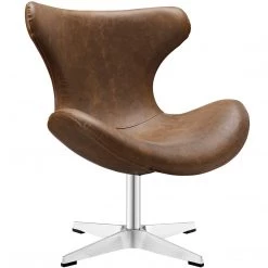 Modway Helm Lounge Chair In Brown