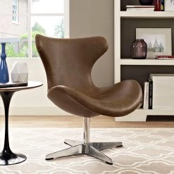 Modway Helm Lounge Chair In Brown
