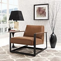 Modway Living Room Seg Vegan Leather Accent Chair