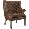 Modway Living Room Chart Upholstered Vinyl Lounge Chair In Brown