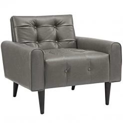 Modway Delve Upholstered Vinyl Accent Chair Living Room