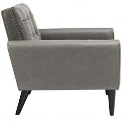 Modway Delve Upholstered Vinyl Accent Chair Living Room