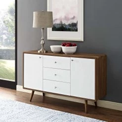 Modway Living Room Walnut Transmit Sideboard