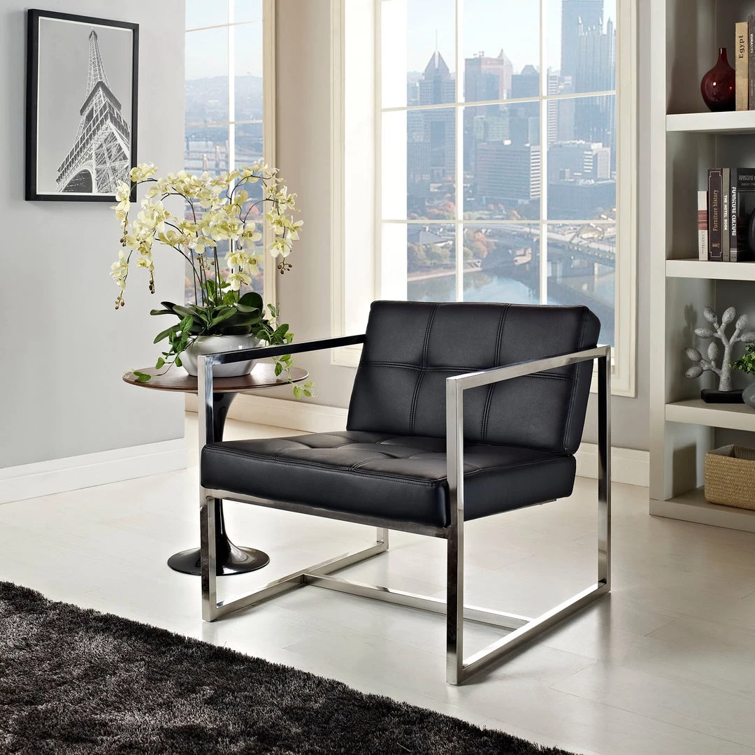 Modway Hover Upholstered Vinyl Lounge Chair