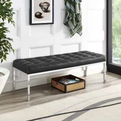 Modway Bedroom Loft Leather Bench