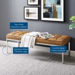 Modway Bedroom Loft Leather Bench