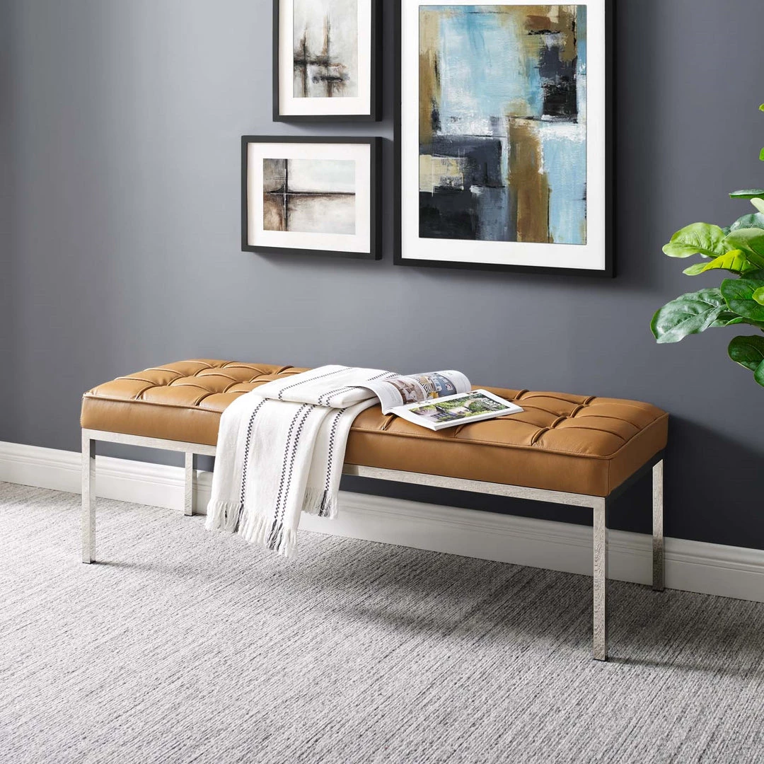 Modway Bedroom Loft Leather Bench