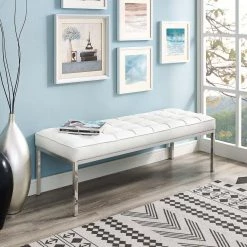 Modway Bedroom Loft Leather Bench