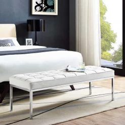 Modway Bedroom Loft Leather Bench