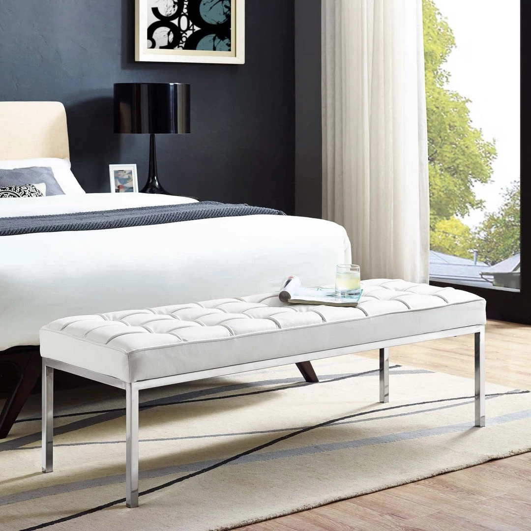 Modway Bedroom Loft Leather Bench