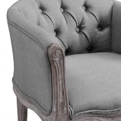 Modway Crown Vintage French Upholstered Fabric Accent Chair