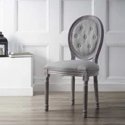 Modway French Upholstered Dining Side Chair Dining Room