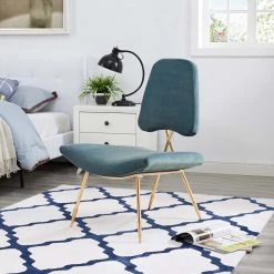 Modway Living Room Ponder Performance Velvet Lounge Chair