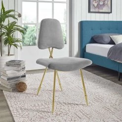 Modway Ponder Performance Velvet Dining Side Chair Living Room