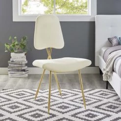 Modway Ponder Performance Velvet Dining Side Chair Living Room