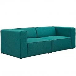 Modway Mingle 2 Piece Upholstered Fabric Sectional Living Room