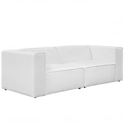 Modway Mingle 2 Piece Upholstered Fabric Sectional Living Room