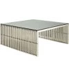 Modway Living Room Gridiron Coffee Table In Silver