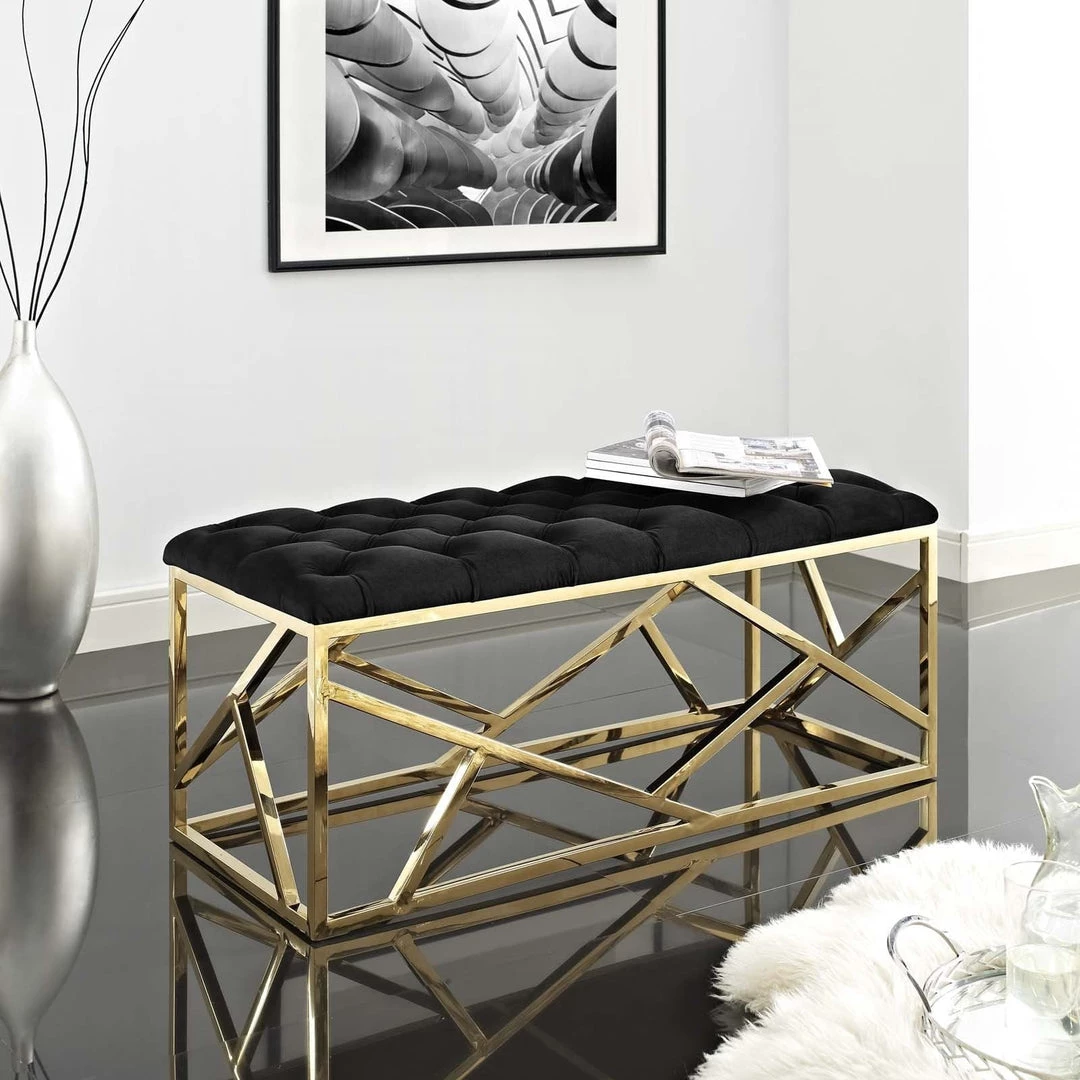 Modway Bedroom Ludo Tufted Velvet Bench
