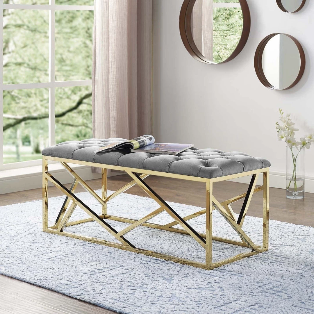 Modway Bedroom Ludo Tufted Velvet Bench