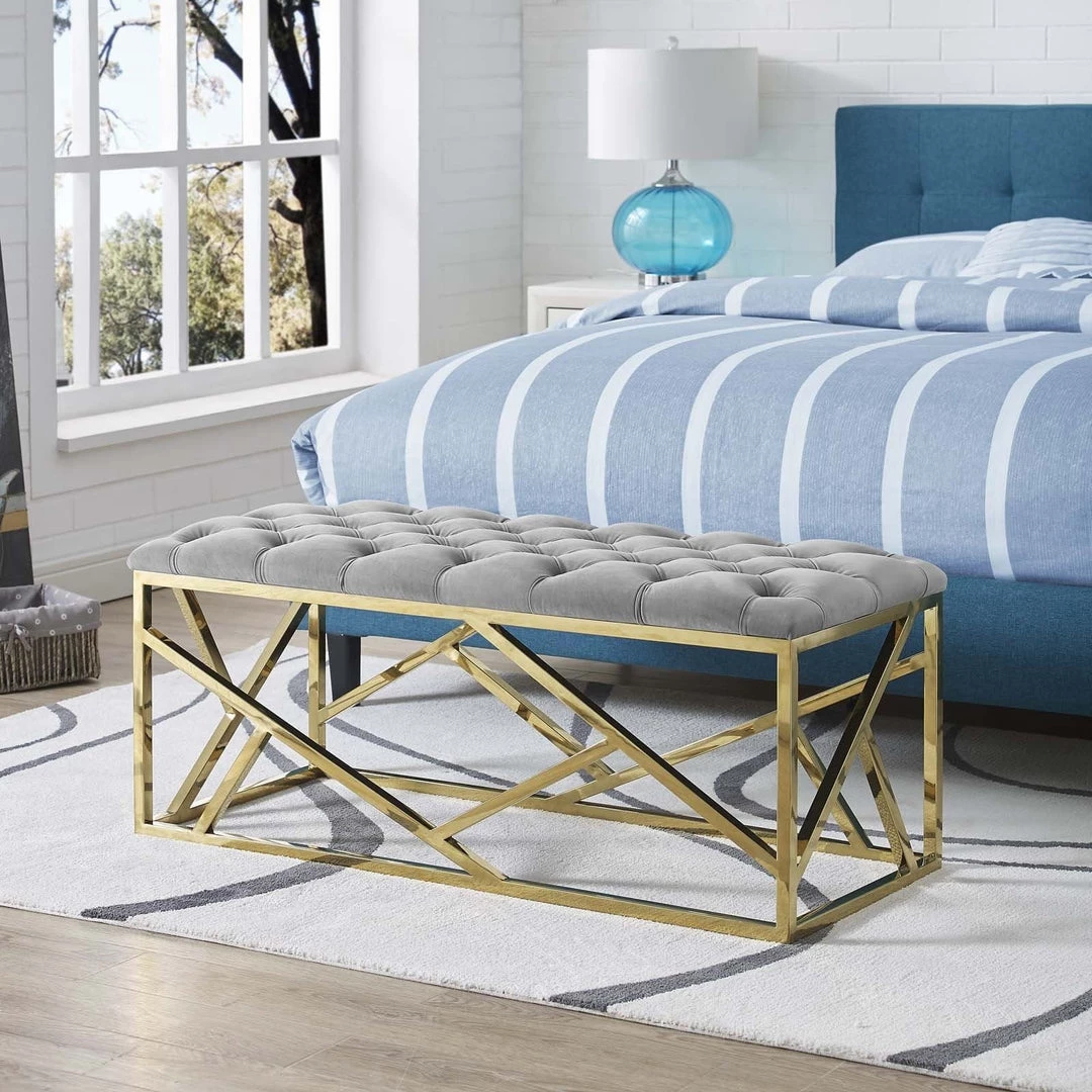 Modway Bedroom Ludo Tufted Velvet Bench