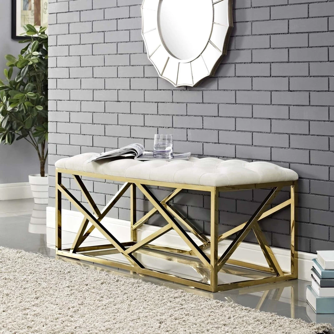 Modway Bedroom Ludo Tufted Velvet Bench
