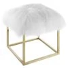 Modway Anticipate Ottoman In Gold White