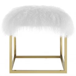 Modway Anticipate Ottoman In Gold White