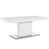 Modway Vector Expandable Dining Table In White Silver