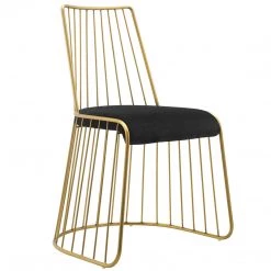 Modway Gold Stainless Steel Performance Velvet Dining Chair