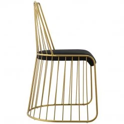 Modway Gold Stainless Steel Performance Velvet Dining Chair