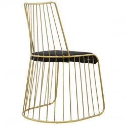 Modway Gold Stainless Steel Performance Velvet Dining Chair