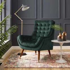 Modway Suggest Button Tufted Performance Velvet Lounge Chair