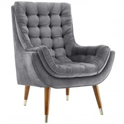 Modway Suggest Button Tufted Performance Velvet Lounge Chair